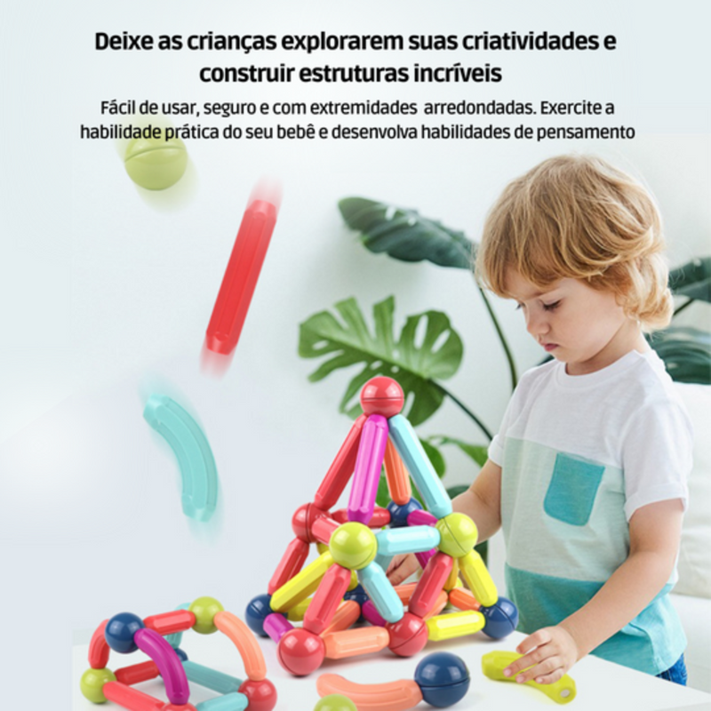 Brinquedo Magnético Criativo - Blocos Educacionais | Building BlocksBrinquedo Magnético Criativo - Blocos Educacionais | Building BlocksBrinquedo Magnético Criativo - Blocos Educacionais | Building Blocks