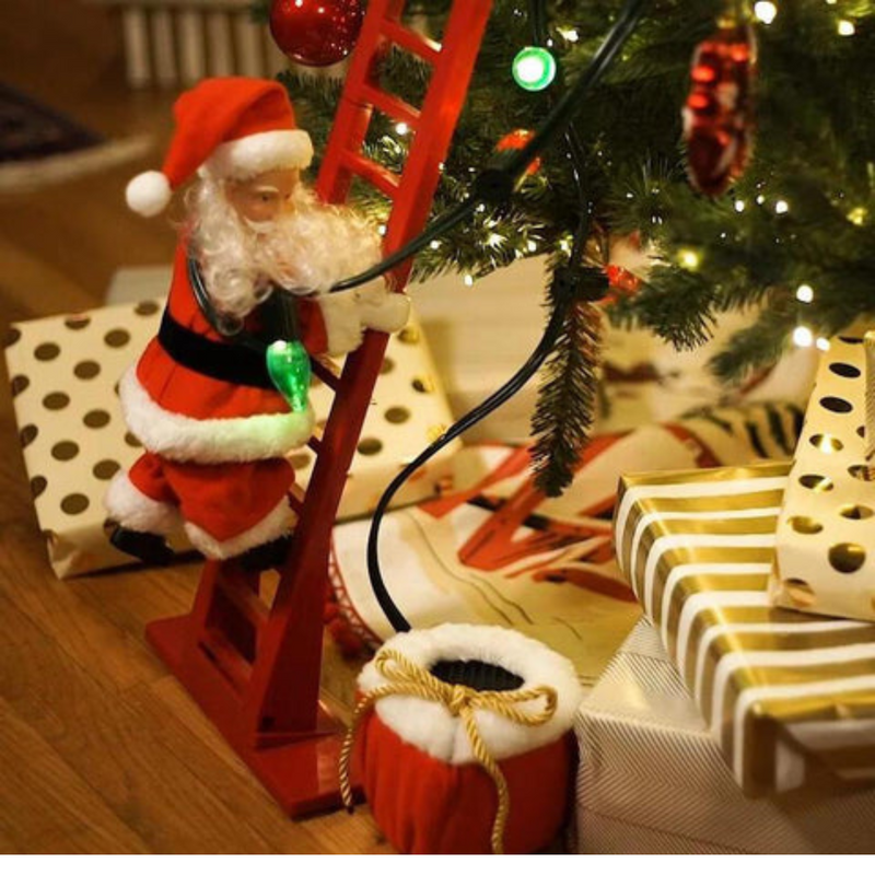 Papai Noel Com Escada Para Decoração Natalina