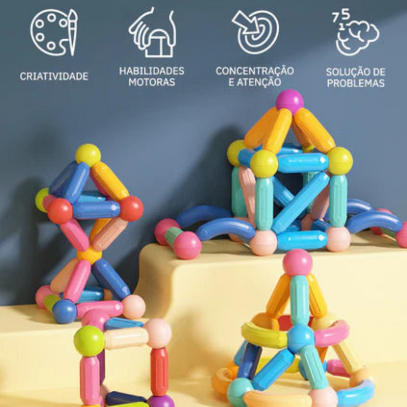 Brinquedo Magnético Criativo - Blocos Educacionais | Building Blocks