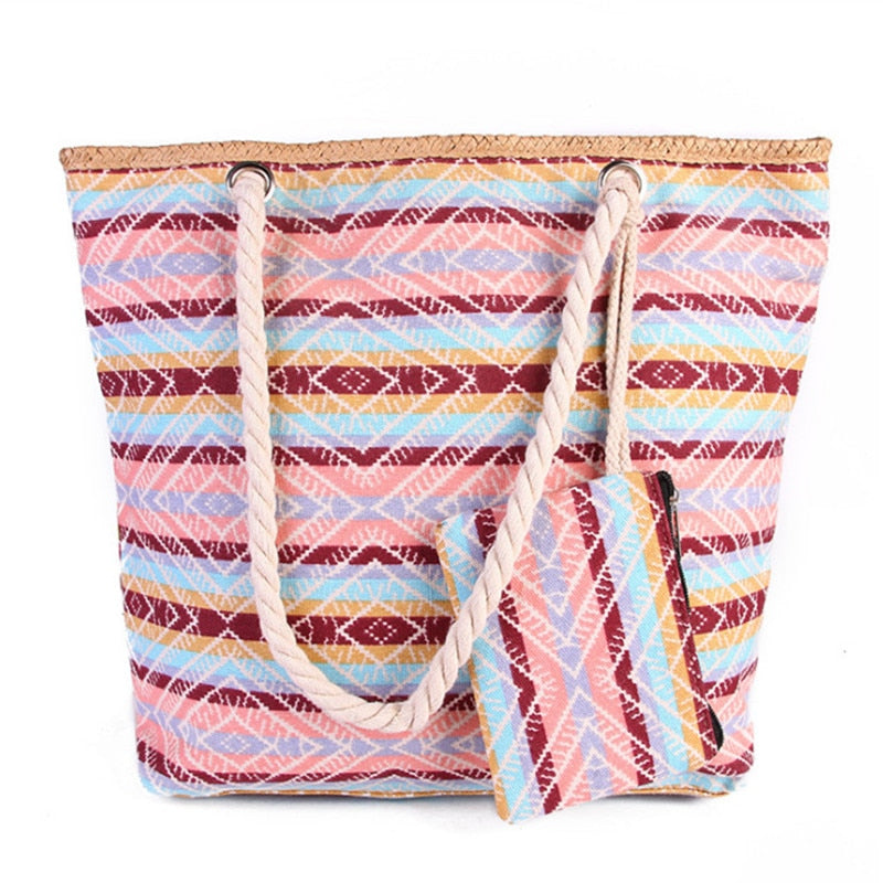 Bolsa De Praia Feminina Kit Para o Verão