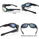 Óculos Motociclista Rider com Adaptação para Lentes de Grau Dia e Noite 4 Lentes