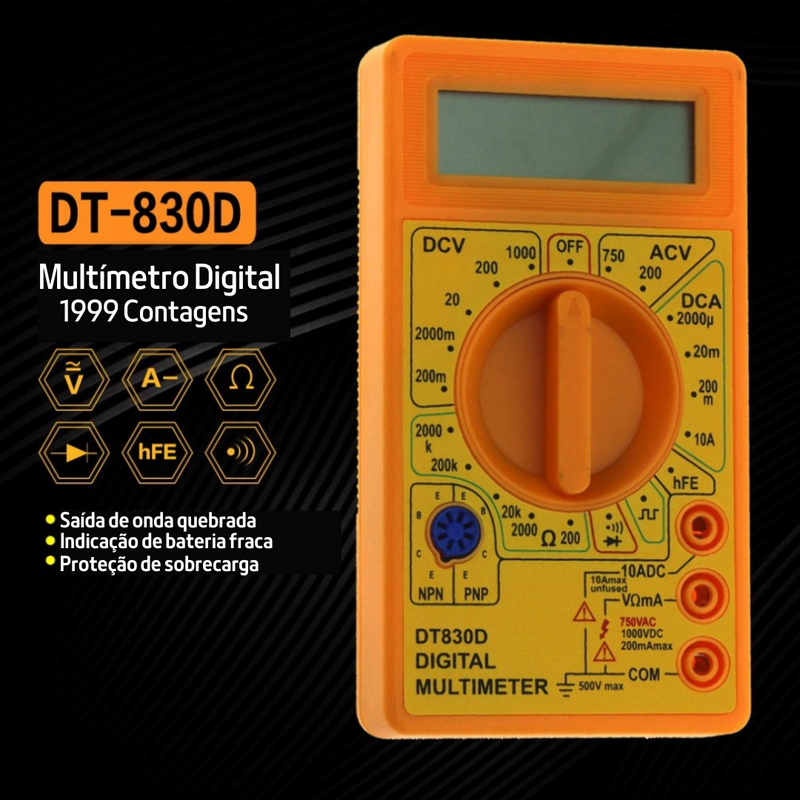 Multímetro Digital DT-830D