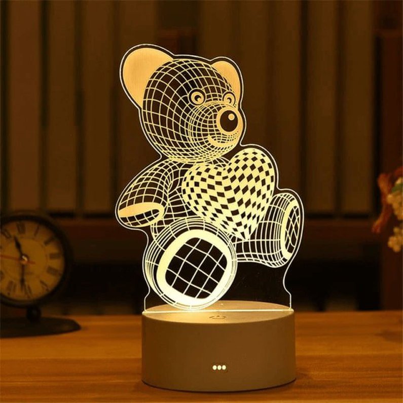 Luminária 3D Acrílico Figuras